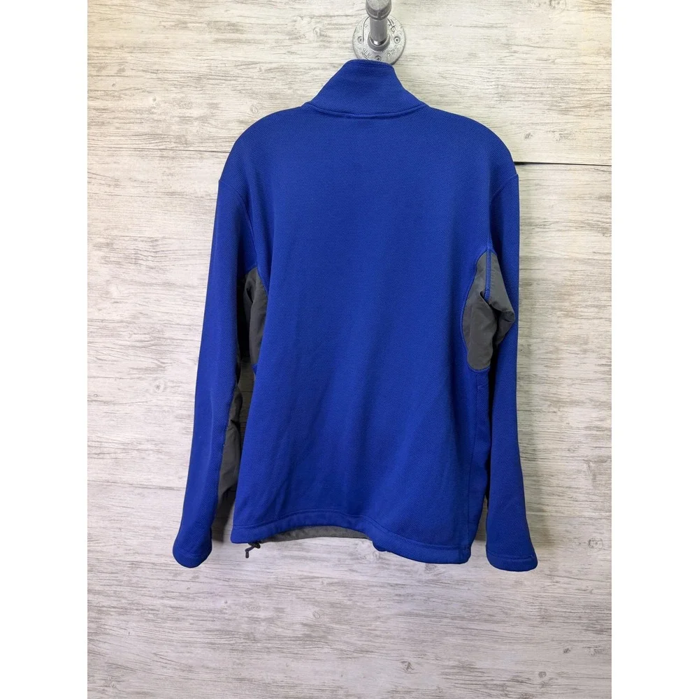 The North Face Jacket Mens M Blue Windbreaker Fleece Lined Full Zip Pockets